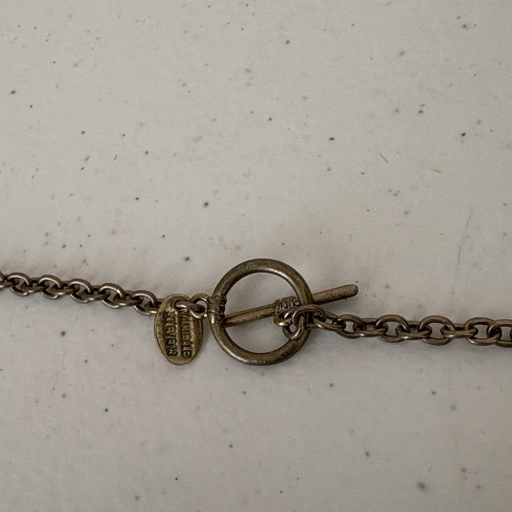 Danielle Stevens Tortoiseshell Circle Pendant Nec… - image 4